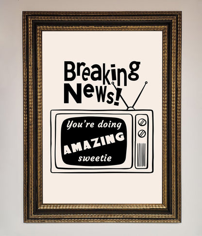 Breaking News Framed Poster