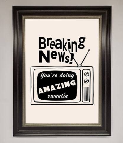 Breaking News Framed Poster