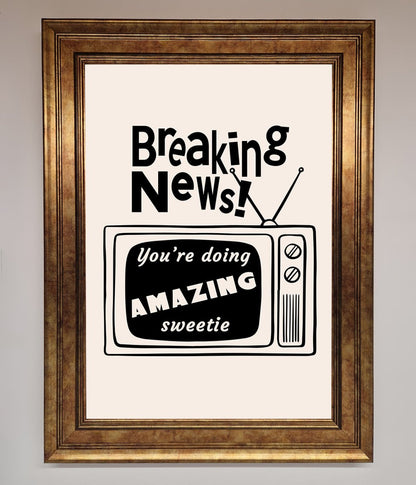 Breaking News Framed Poster