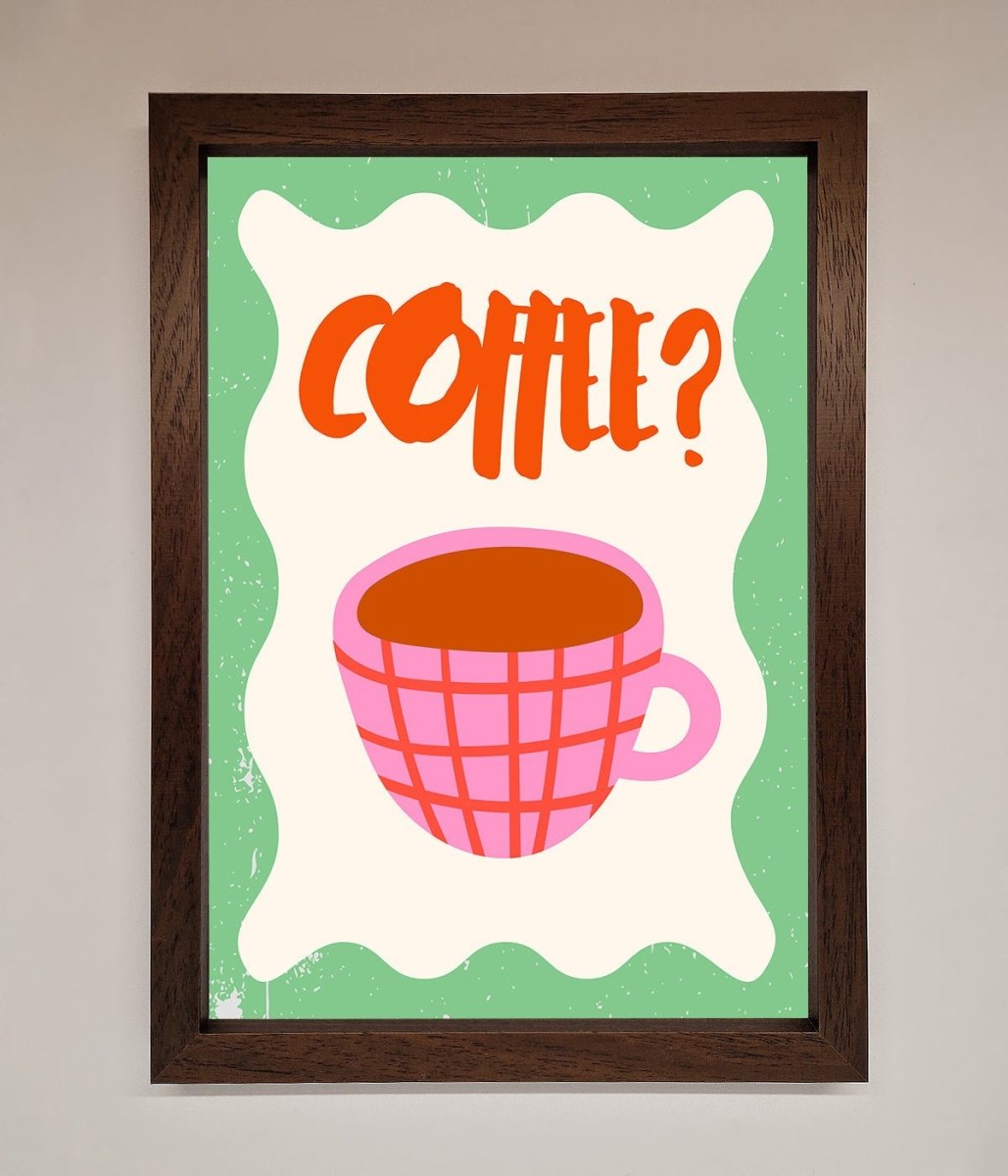 Coffee Pink Mug Framed Wall Art