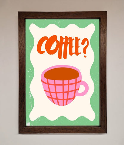 Coffee Pink Mug Framed Wall Art