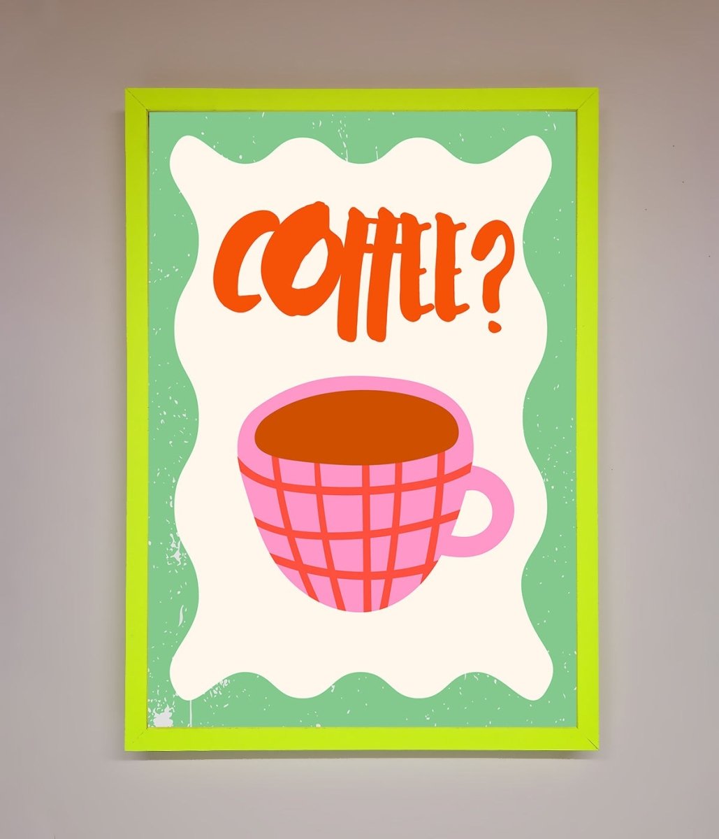 Coffee Pink Mug Framed Wall Art