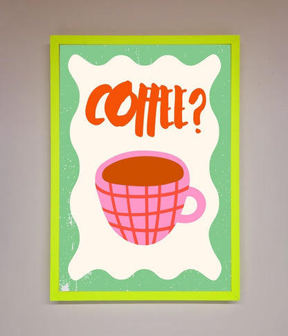 Coffee Pink Mug Framed Wall Art