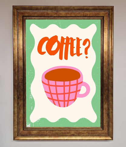 Coffee Pink Mug Framed Wall Art