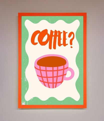 Coffee Pink Mug Framed Wall Art