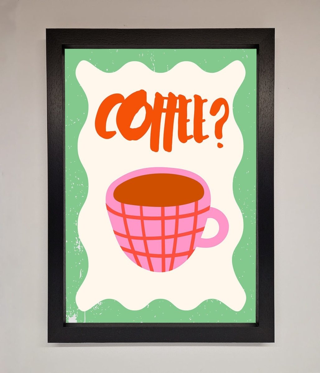Coffee Pink Mug Framed Wall Art