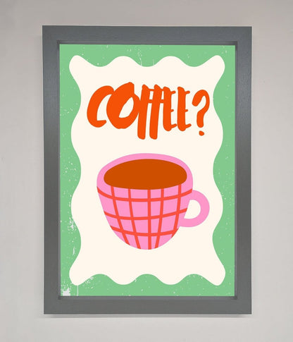 Coffee Pink Mug Framed Wall Art