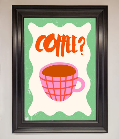 Coffee Pink Mug Framed Wall Art