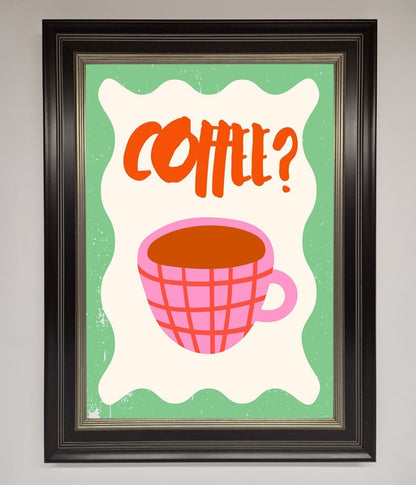 Coffee Pink Mug Framed Wall Art