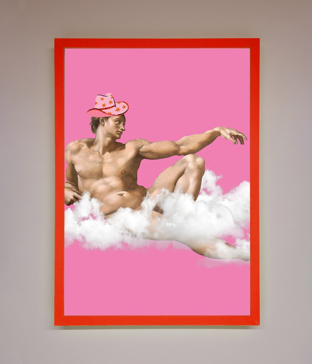 Cowboy On A Cloud Framed Poster