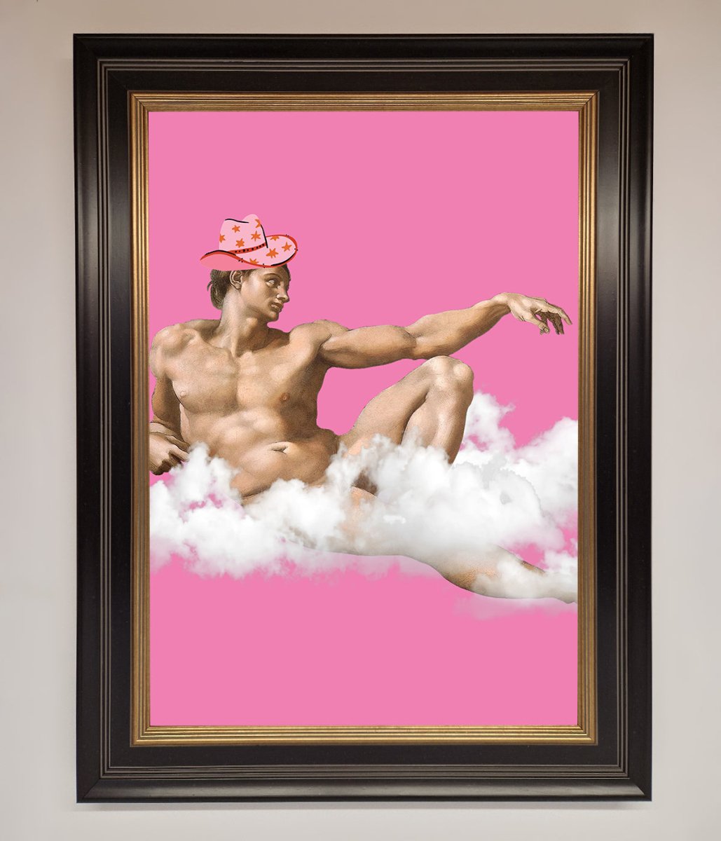 Cowboy On A Cloud Framed Poster