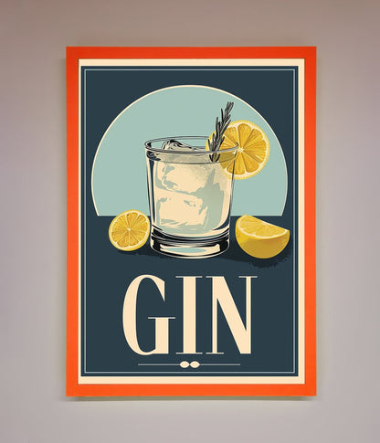 Gin Illustration Framed Poster