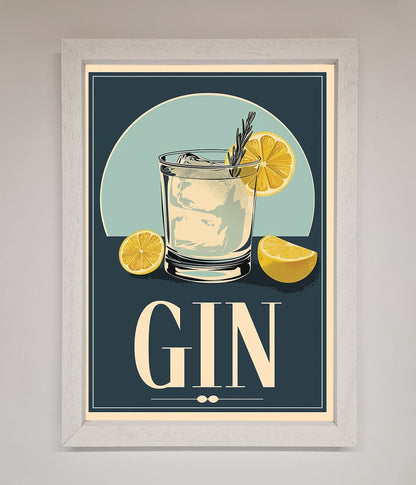 Gin Illustration Framed Poster