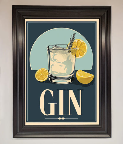 Gin Illustration Framed Poster