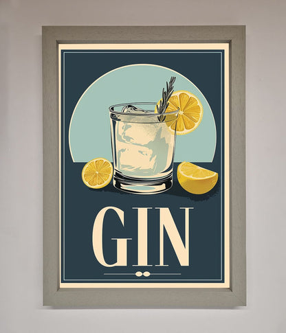 Gin Illustration Framed Poster