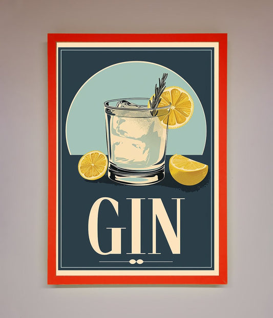 Gin Illustration Framed Poster
