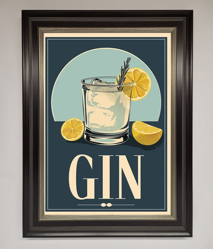 Gin Illustration Framed Poster