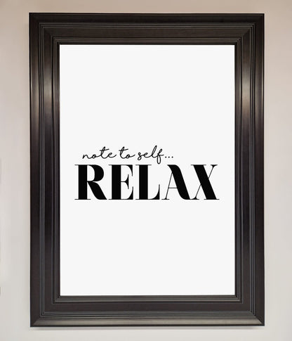 Not to Self Motivational quote Framed Wall Art