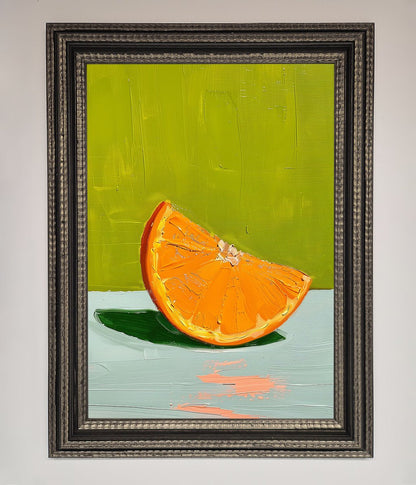 Orange Wedge Framed Print