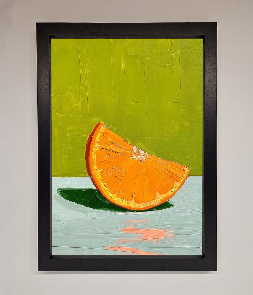 Orange Wedge Framed Print