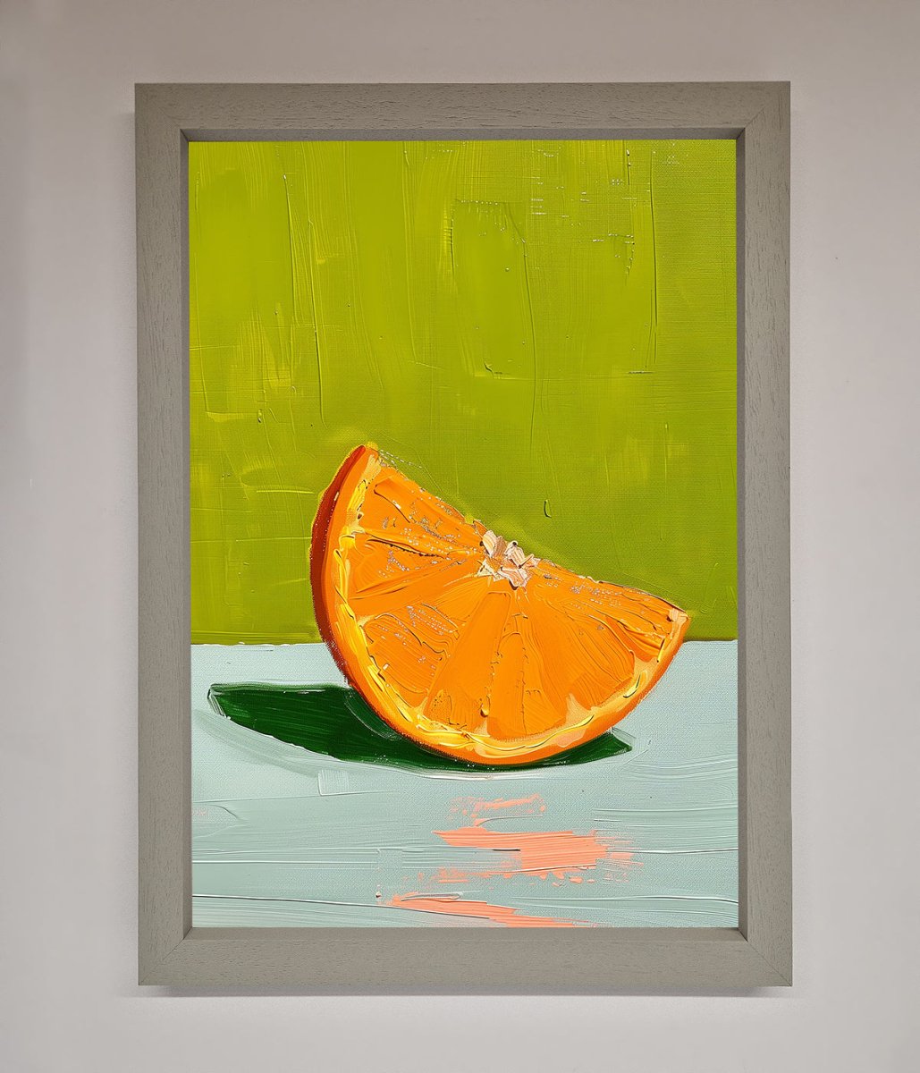 Orange Wedge Framed Print