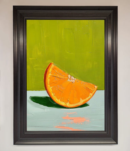 Orange Wedge Framed Print