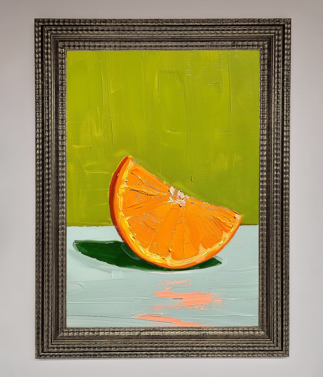 Orange Wedge Framed Print