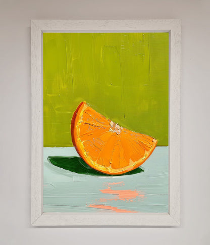 Orange Wedge Framed Print