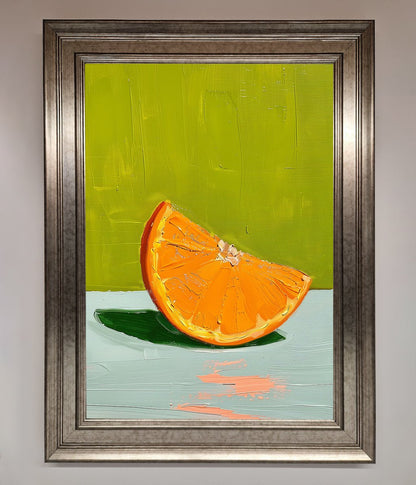 Orange Wedge Framed Print