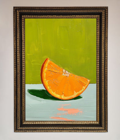 Orange Wedge Framed Print