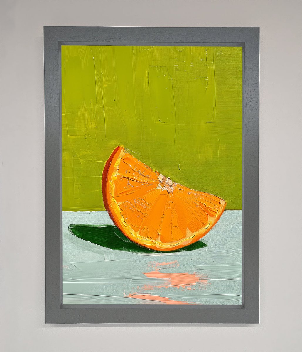 Orange Wedge Framed Print