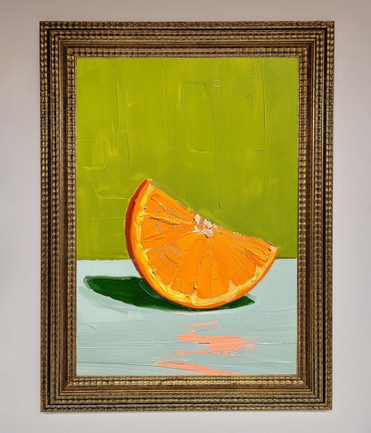 Orange Wedge Framed Print