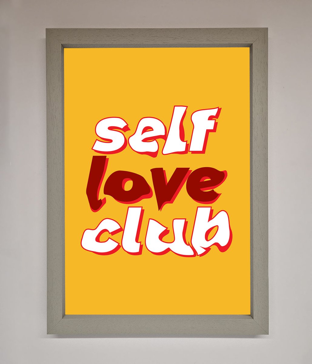 Self Love Club Quote Framed Wall Art