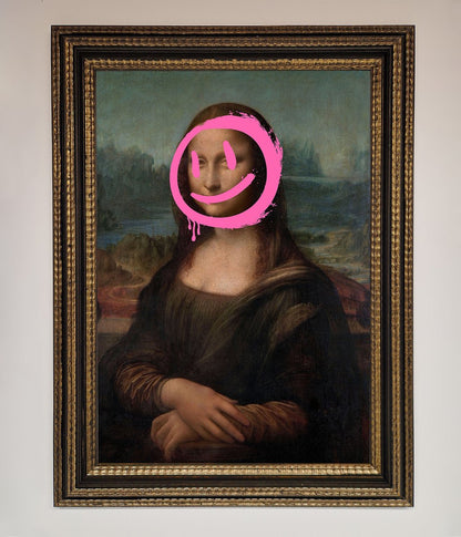 Smiley Mona Lisa Framed Print